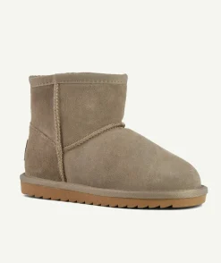 Bottines fourrées taupe