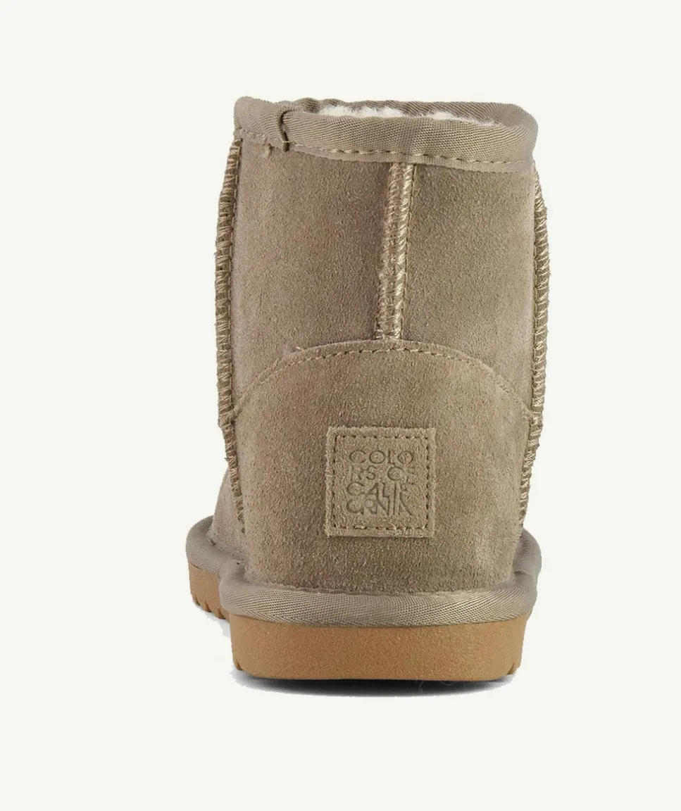 Bottines fourrées taupe