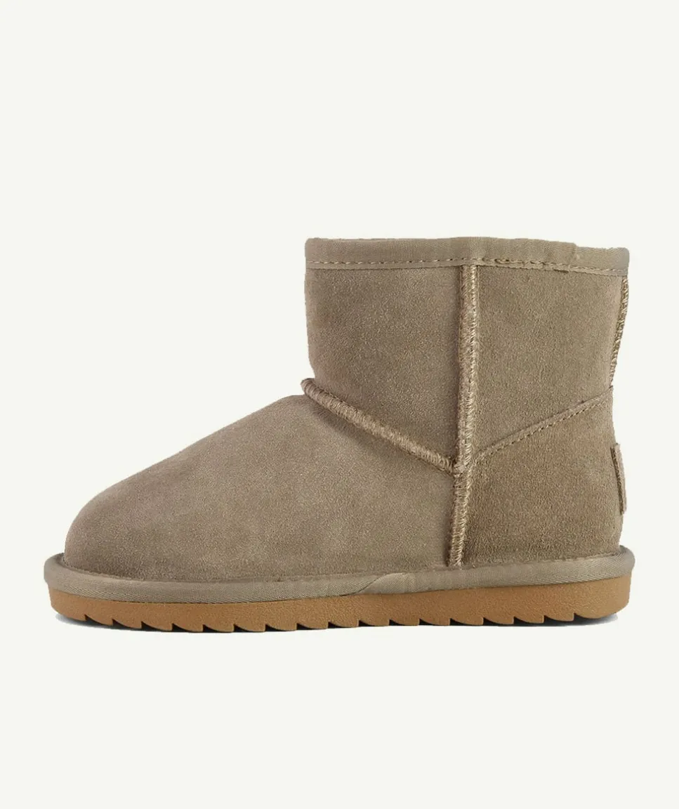 Bottines fourrées taupe