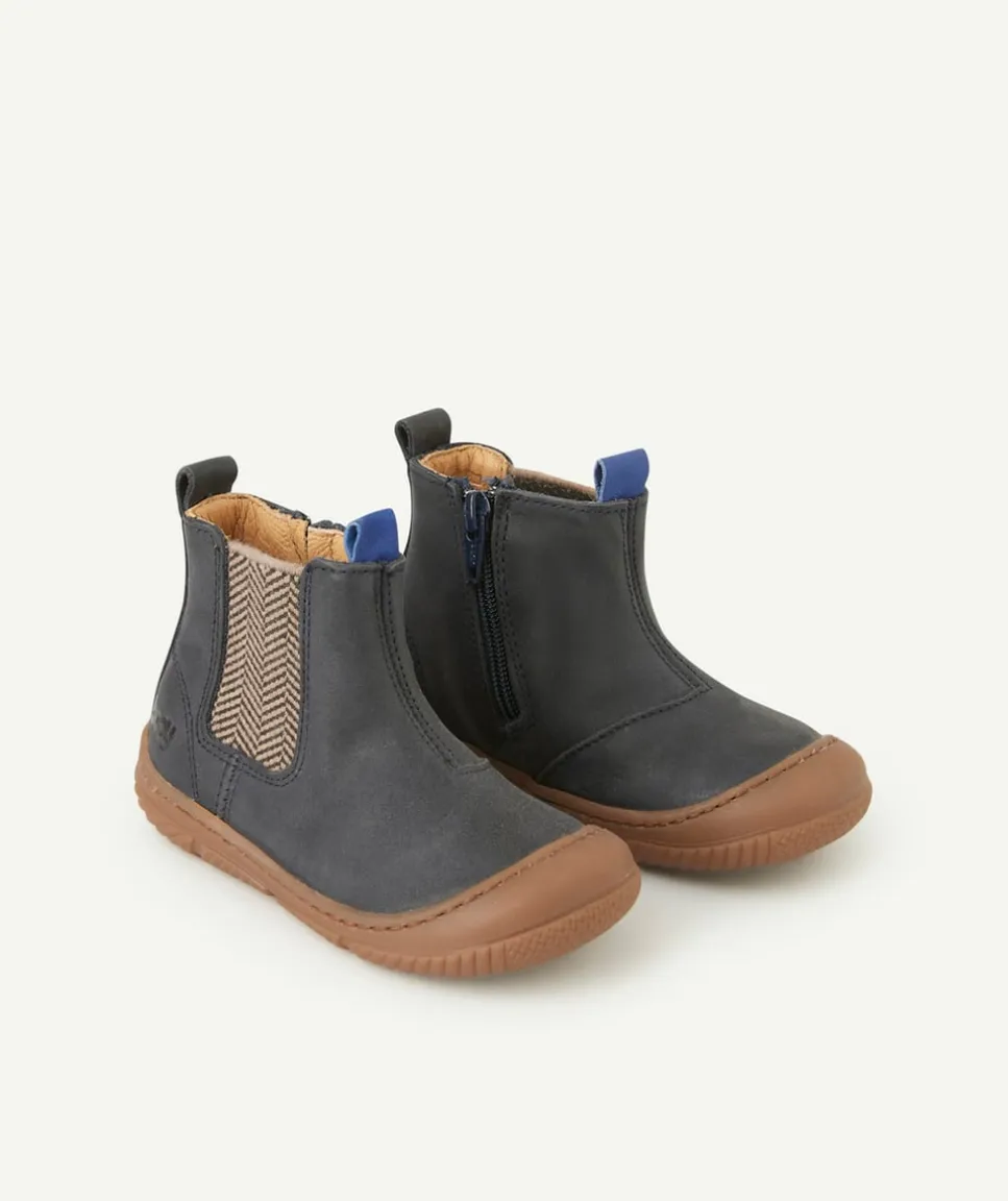 Bottines jakar élastique bleu marine bébé garçon