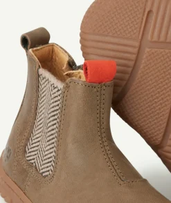 Bottines jakar élastique kaki bébé garçon