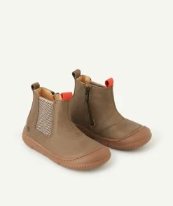 Bottines jakar élastique kaki bébé garçon