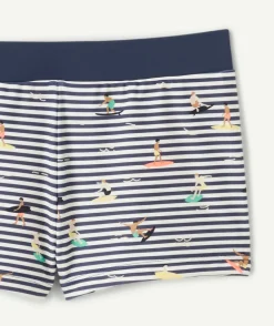 Boxer garçon rayé imprimé surfeurs