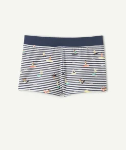 Boxer garçon rayé imprimé surfeurs