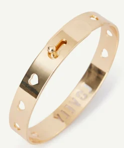 Bracelet couleur dorée pour fille avec inscription "lovely"