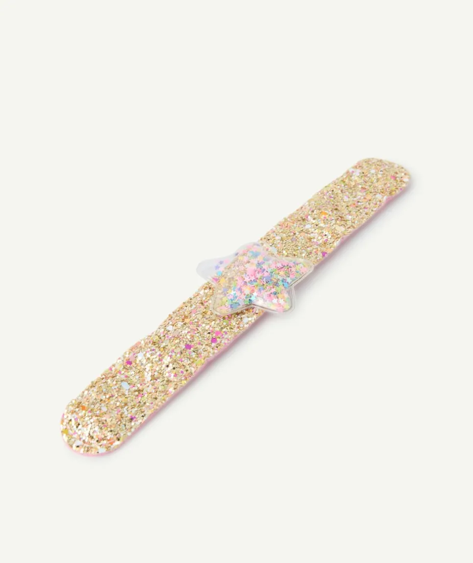Bracelet fille pailleté couleur dorée étoile