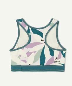 Brassière fille en viscose labellisée imprimée fleurie