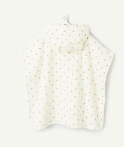 Cape de bain bébé imprimé cœurs