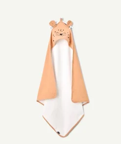 Cape de bain mixte léopard beige