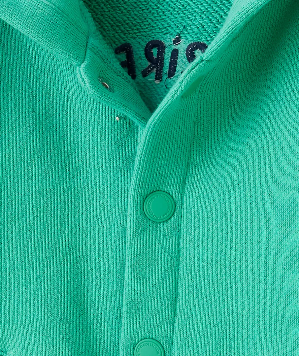 Cardigan bébé garçon en fibres recyclées vert