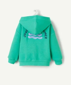 Cardigan bébé garçon en fibres recyclées vert