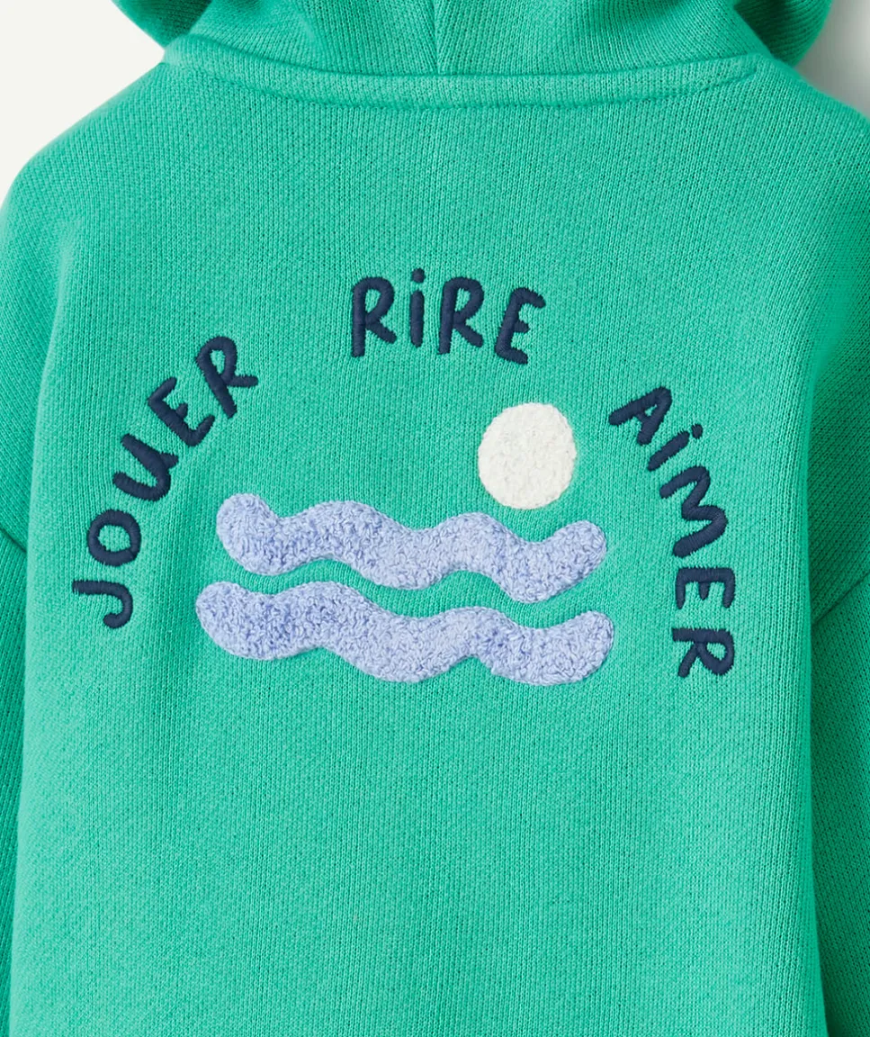 Cardigan bébé garçon en fibres recyclées vert