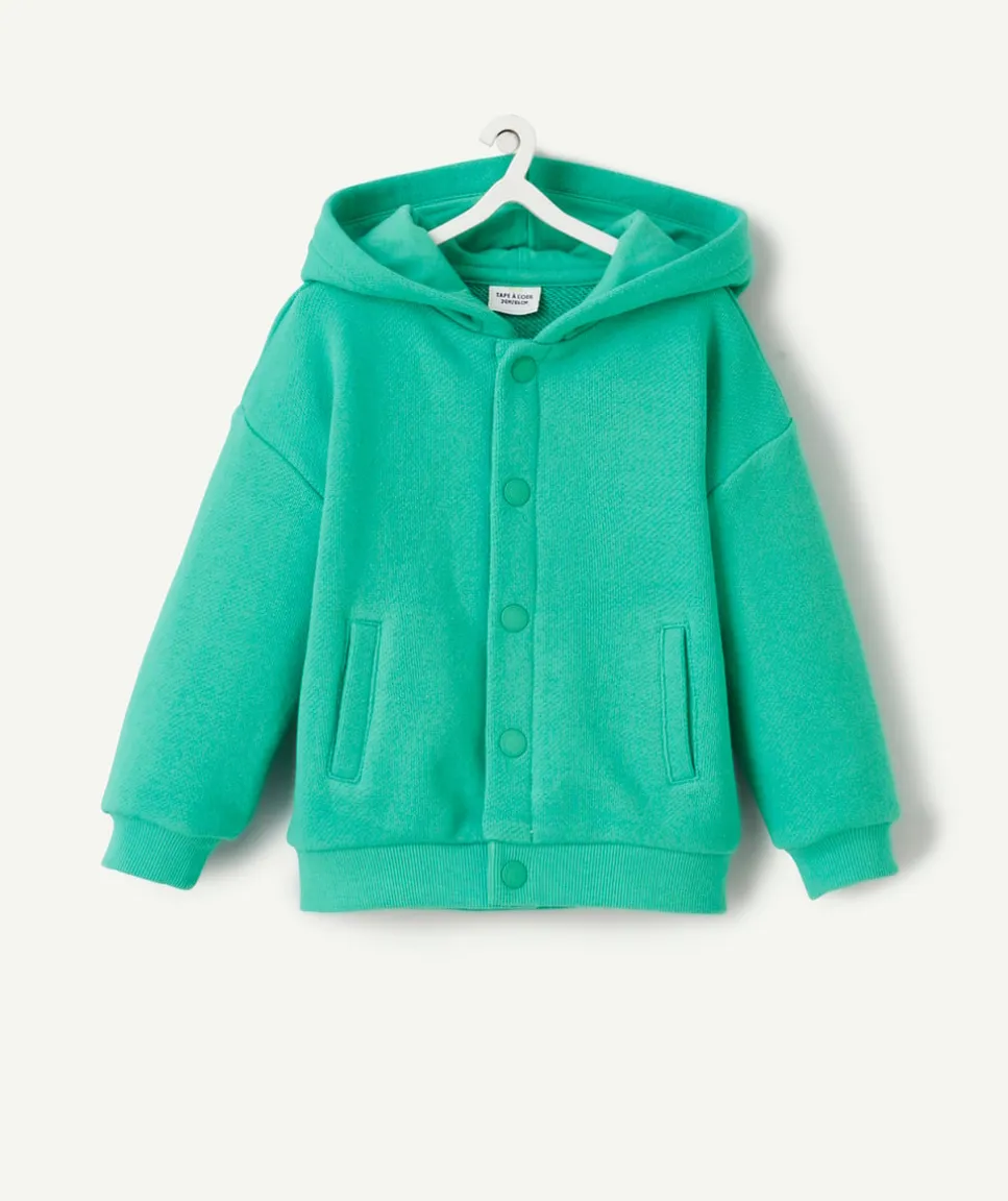 Cardigan bébé garçon en fibres recyclées vert