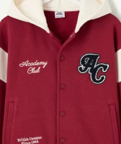 Cardigan garçon bicolore à capuche imprimé