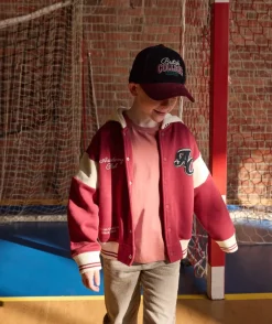 Cardigan garçon bicolore à capuche imprimé