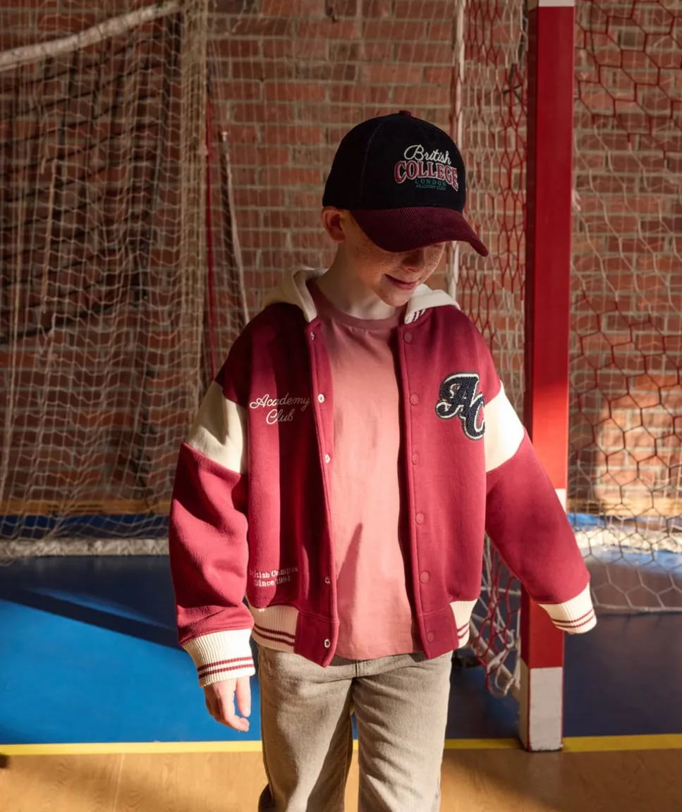 Cardigan garçon bicolore à capuche imprimé