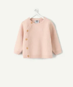 Cardigan naissance fille rose