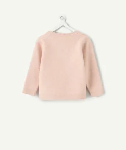 Cardigan naissance fille rose