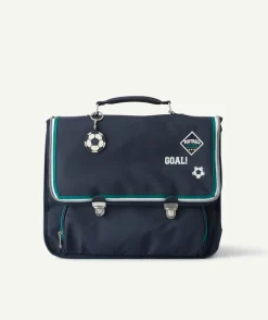 Cartable garçon bleu imprimé football