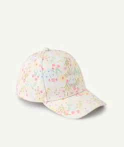 Casquette bébé fille imprimée fleurs
