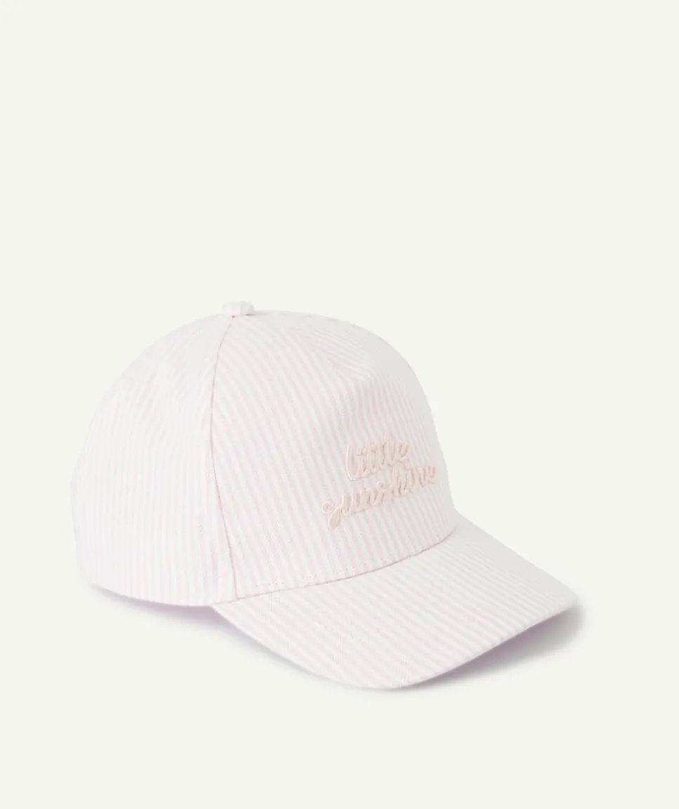 Casquette bébé fille rayée