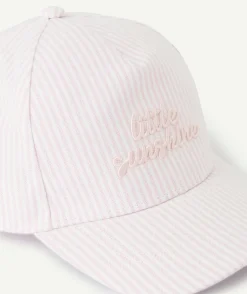 Casquette bébé fille rayée