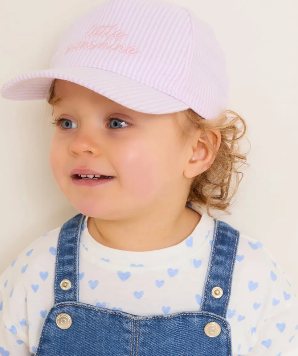 Casquette bébé fille rayée