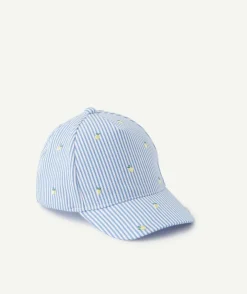 Casquette bébé fille rayée imprimé citron
