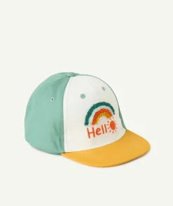 Casquette bébé garçon en coton coloré avec bouclettes