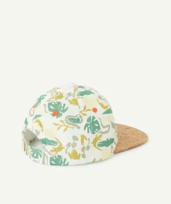 Casquette bébé garçon en coton imprimé crocodiles avec message