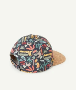 Casquette bébé garçon imprimé thème jungle et visière effet liège