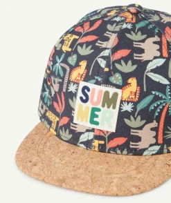 Casquette bébé garçon imprimé thème jungle et visière effet liège