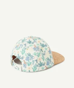 Casquette bébé garçon imprimé tropical et visière en liège