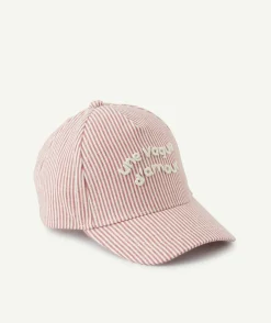 Casquette bébé garçon rayée message brodé