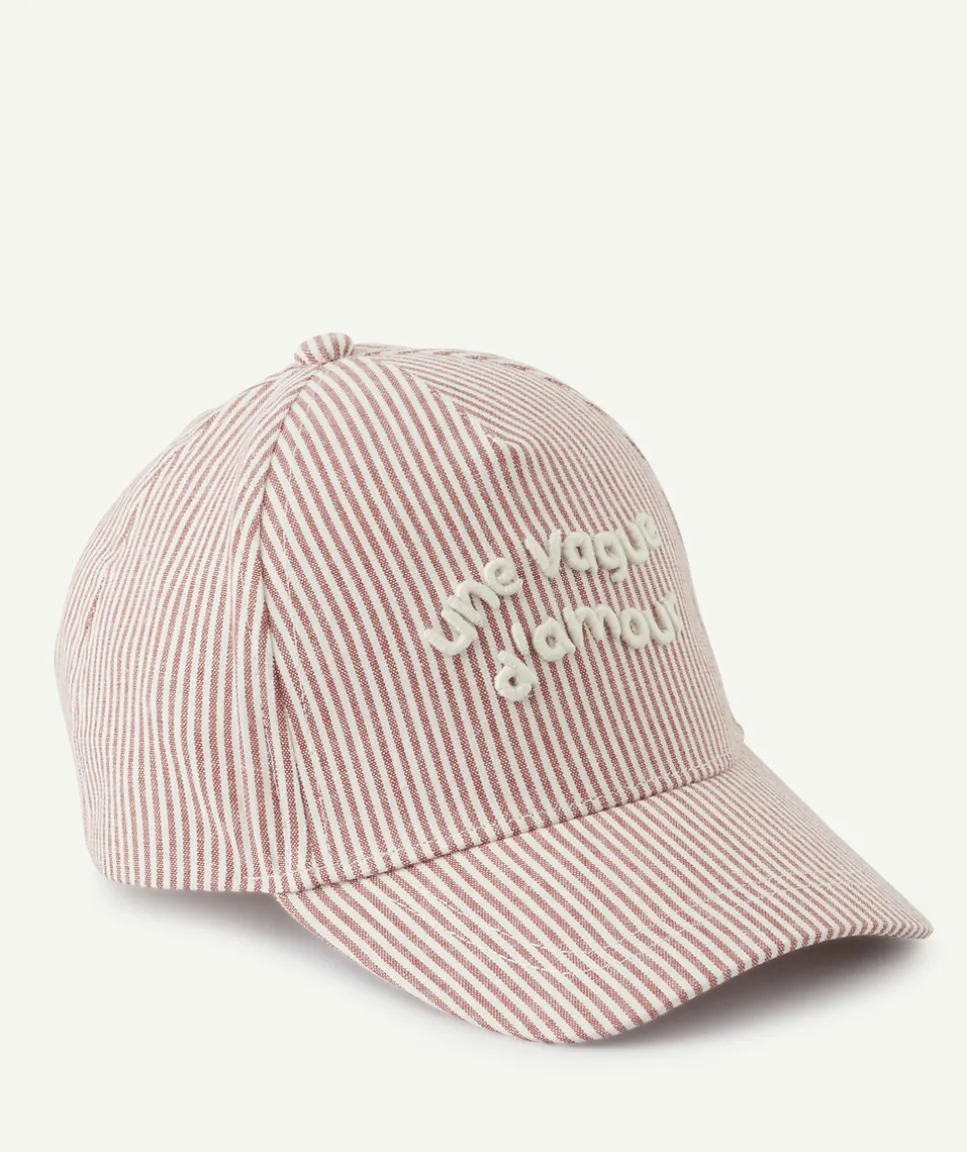 Casquette bébé garçon rayée message brodé