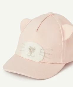 Casquette chat bébé fille rose