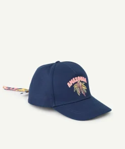 Casquette fille bleu avec nœud