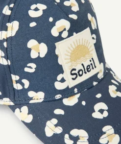 Casquette fille imprimé bleu