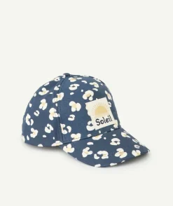 Casquette fille imprimé bleu