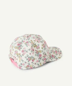 Casquette fille imprimée fleurs