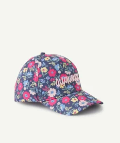 Casquette fille imprimé floral