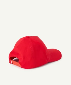 Casquette fille rouge motif rock