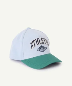 Casquette garçon bicolore message brodé