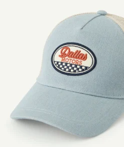 Casquette garçon bleu avec patch