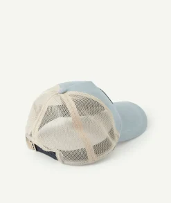 Casquette garçon bleu avec patch