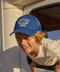 Casquette garçon bleu roi motif thème dallas université