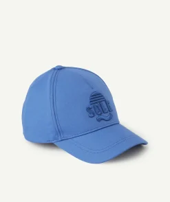 Casquette garçon en coton bleu avec message sole brodé