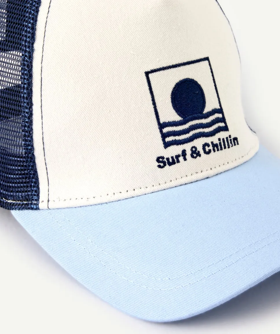 Casquette garçon imprimé bleue