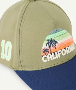 Casquette garçon kaki california
