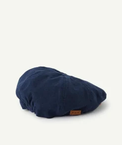 Casquette gavroche bébé garçon bleu marine et marron